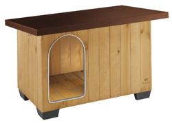 Feplast 87015000 Caseta de Exterior para Perros Baita 80, Robusta Madera Ecosostenible, Pies de Plástico, Puerta con Revestimiento Resistente A Las Mo en oferta
