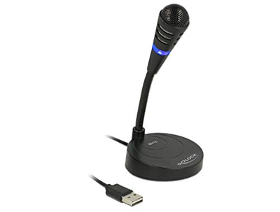 DeLOCK USB Micrófono con Stand y Touch Mute botón
