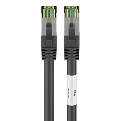 Goobay Cat 8.1 Patch Cable, S/FTP (PiMF) Cable, Negro, 0,25 m