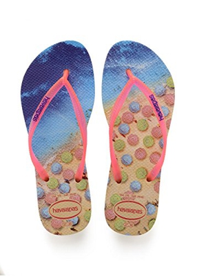 havaianas Slim Paisage Damen Zehentrenner Beige