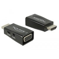 65901 adaptador de cable HDMI A VGA & 3.5 mm Audio Negro