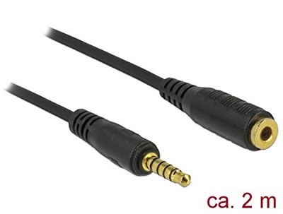 85702 cable de audio 2 m 3,5mm Negro