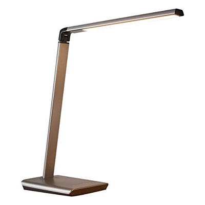 LED Lámpara de mesa"Kuno" con estación de carga USB (Moderno) en Gris hecho de Plástico (1 llama, A+) de LAMPENWELT | lámpara de mesa LED