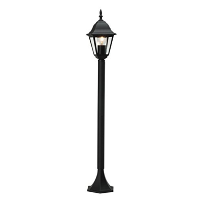 Brilliant AG 44285/06 poste exterior Metal/Cristal 60 W E27 negro