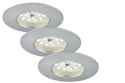 Set de 3 lámparas LED empotr. Felia, IP44, alu.