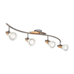 Lámpara LED de techo Marena, madera, 4 focos, E14 características