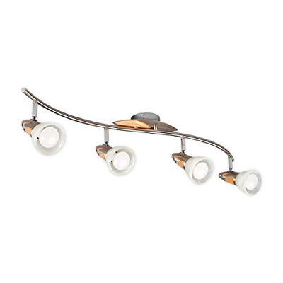 Lámpara LED de techo Marena, madera, 4 focos, E14