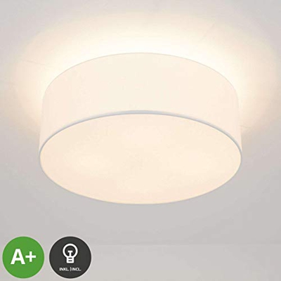 LED Deckenleuchte Gala Stoffleuchte Deckenlampe Weiß Made in Germany Lampenwelt