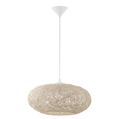 Lámpara colgante textil Campilo en beige