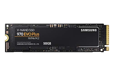 Samsung MZ-V7S500BW 970 EVO Plus - Unidad SSD, 500 GB, M.2, NVMe, tamaño 2.5 ", Interfaz SATA 6 GB/s, Color Negro/Naranja