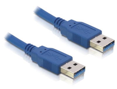 USB 3.0-A male/male - 1m cable USB USB A Azul