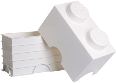 LEGO Caja de almacenamiento 1 x 2 (blanco)
