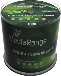 DVD+R 16x MediaRange Tarrina 100 uds precio