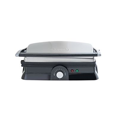 H.Koenig GR 20 GR20 Panini Grill, Parrilla Eléctrica, Plancha y Sandwichera 