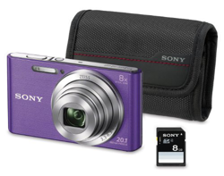 Cámara compacta Sony DSC-W830 Violeta Kit en oferta