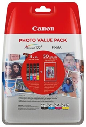 Genuine Canon CLI-551XL Photo Value Pack C/M/Y/K For Pixma MG6650 FAST DELIVERY características