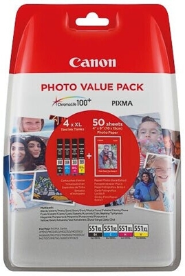Genuine Canon CLI-551XL Photo Value Pack C/M/Y/K For Pixma MG6650 FAST DELIVERY