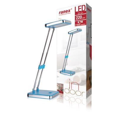 Ranex Lámpara azul de escritorio, con 6 LEDs, consumo 2,5 W, con interruptor de 