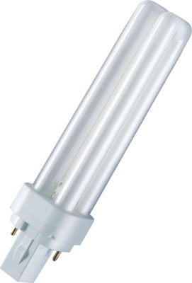 Osram Kompaktleuchtstofflampe DULUX D - G24d, 830 Warmweiß - 18W - 10 Stück
