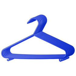 Bieco 04-014140 Kleiderbügel, Kunststoff, blau (8er Pack) precio