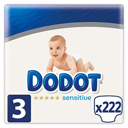 Dodot Protection Sensitive - Pañales Talla 3 (5-10 kg), Paquete de 3 x 74 Pañales - Total: 222 Pañales precio