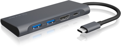 ICY BOX 60455 Docking Station IB-DK4022-CP - IB-DK4022-CPD - USB C - HDMI 2x