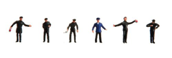 FALLER Steam Locomotive Personnel (6) Figure Set III HO Gauge 151075 en oferta