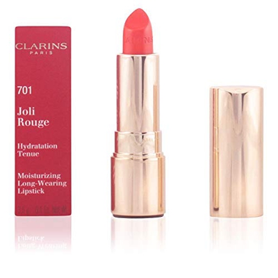 Clarins Joli Rouge Lipstick - Barra de labios, color 701-orange fizz, 3,5 gr
