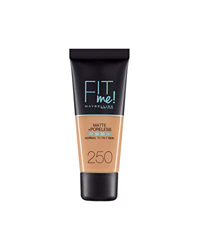 Maybelline New York Base de Maquillaje Fit Me (Mate y Sin poros), Tono 250 Sun Beige - 30 ml precio