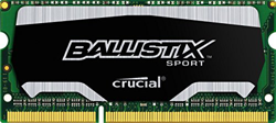 Crucial Ballistix Sport 8GB Kit SO-DIMM DDR3 PC3-12800 CL9 (BLS2C4G3N169ES4CEU) características