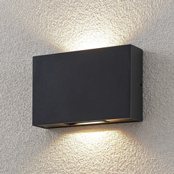 Aplique LED para exterior Isalie en gris oscuro en oferta