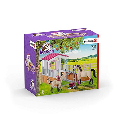 Schleich - Establo con Caballos Árabes y Cuidadora