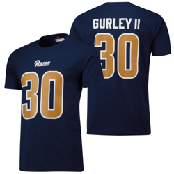 Los Angeles Rams Core Gurley II Number T-Shirt - Navy - Mens en oferta