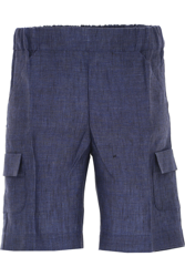 La Stupenderia Pantalones Cortos para Niño Baratos en Rebajas Outlet, Azul, Lino, 2017, 3Y 4Y precio
