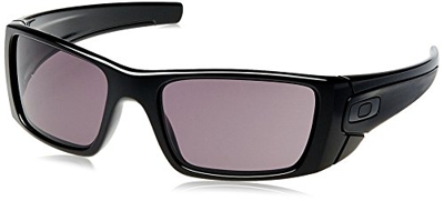 Oakley FUEL CELL, Gafas de sol Rectangulares para hombre, Negro (Polished Black Frame/Warm Grey Lens), 60