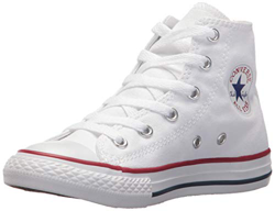 Converse - Zapatillas de tela para niños, Blanco, 22 precio