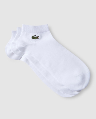 Lacoste 3 Pack Trainer Sock In White