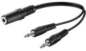 AVK 325-020 0.2m cable de audio 0,2 m 3,5mm Negro