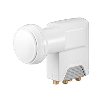 Goobay Convertidores LNB para cuatro usarios (0.1dB, compatible con HDTV), blanco