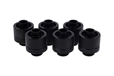 Alphacool Eiszapfen 16/10mm Compression G1/4 Negro Six Pack - Racores