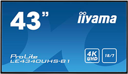 Iiyama LE4340UHS-B1 43 L - 107.95 cm (42.5") - 3840 x 2160 4K UHD - 16:9 - 350 características