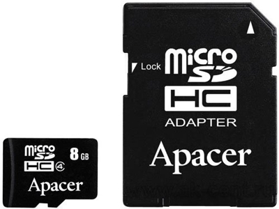 Apacer AP8GMCSH4-R 8GB microSDHC Card Speicherkarte MicroSD ~D~