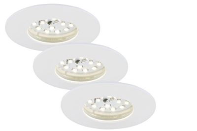 Set de 3 lámparas LED empotr. Felia, IP44, blanco