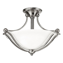 Two Light Semi-Flush Brushed Nickel características
