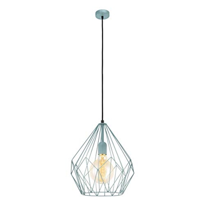 Lámpara colgante menta Carlton con aspecto vintage