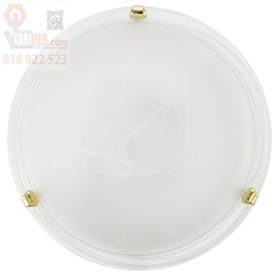 EGLO 7185 iluminación de techo Latón E27 - Lámpara (Latón, Dormitorio, Cocina, Salón, Alrededor, Cepillado, Vidrio, Acero, IP20)
