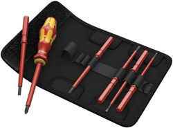 Wera Kraftform VDE Kompakt Interchangeable Screwdriver & Insert Blades 7-Piece características