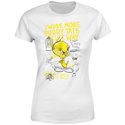 Camiseta Looney Tunes Piolín Enfadado - Mujer - Blanco - 4XL - Blanco en oferta