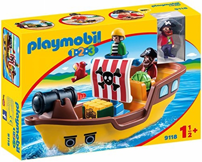 Playmobil 1.2.3 - Barco Pirata - 9118