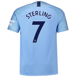 Camiseta Stadium de la equipación local del Manchester City 2018-19 dorsal Sterling 7 en oferta
